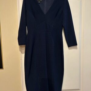 Donna Morgan Deep Blue Long Sleeve Dress
